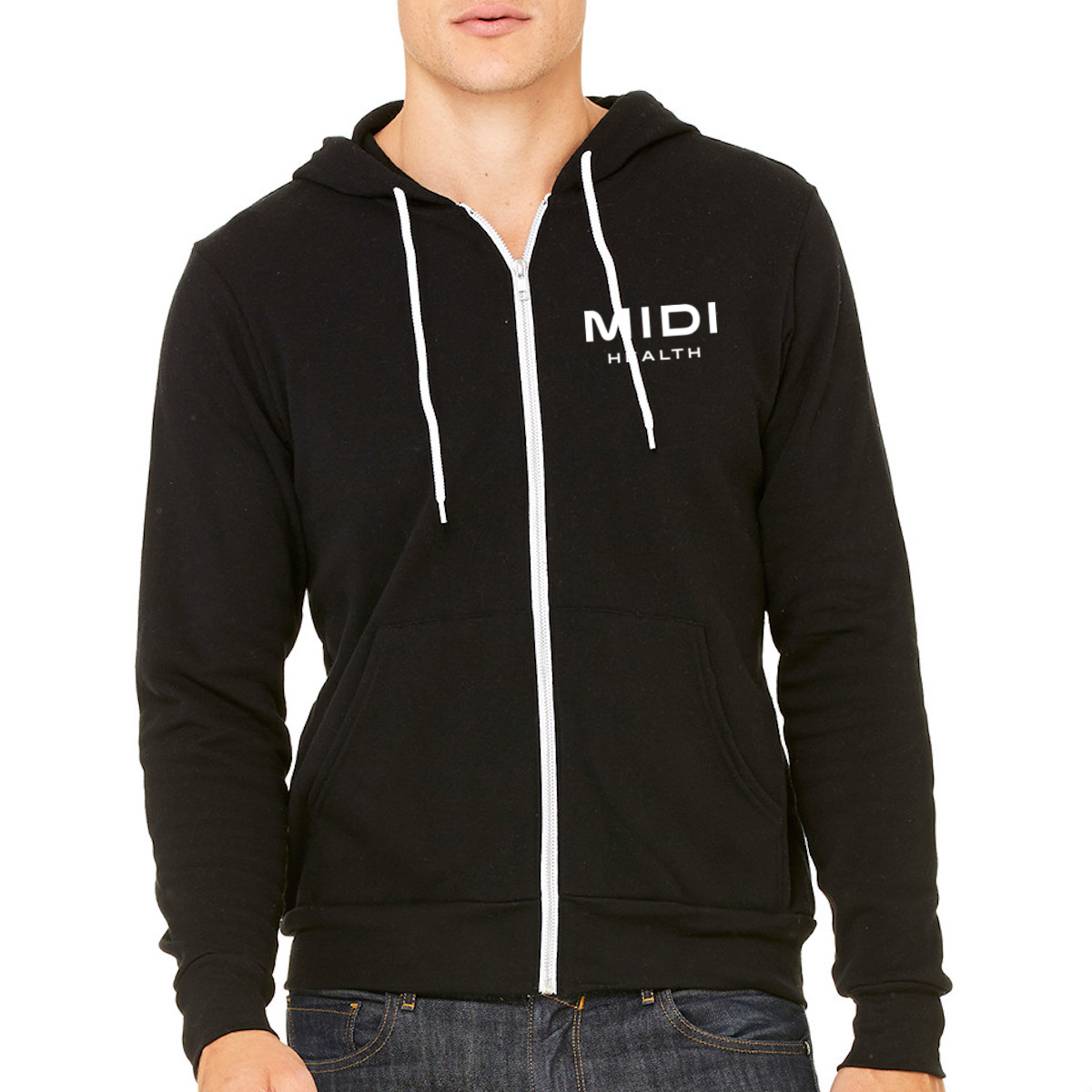 Midi Health - Embroidered - Unisex Zip-up Hoodie